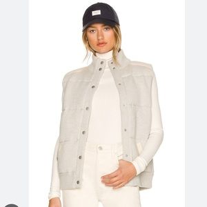 Rag & Bone Mikaela Mixed Media Vest in Ivory Multi